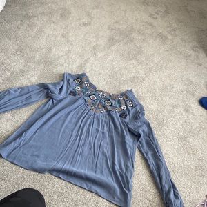 Anthropologie long sleeve flowing blouse